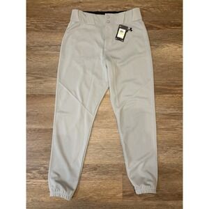 Under Armour Men's Baseball Pants Size Medium Closed Bottom Gray NWT